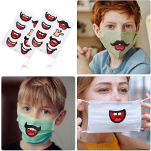 20 Blatt Mundaufkleber, Cartoon-Lippenkuss-Aufkleber, selbstklebende Mundlächeln-Etiketten