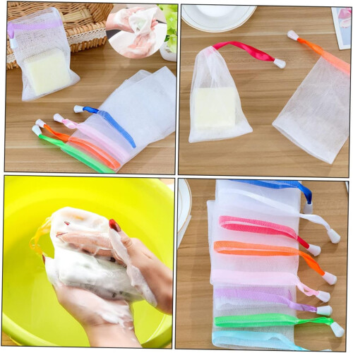 20pcs Soap Saver Pouch Shower Foaming Net Cleansing Foaming Nets