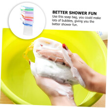 20 unidades de bolsas para jabón líquido, red de espuma para ducha, red de limpieza con espuma