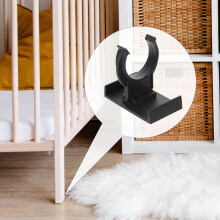 20pcs Kitchen Plinth Leg Clips Adjustable Cabinet Feet Plastic Black Easy to Install Increase Furniture Height