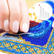 Agulhas de costura de metal de olho grande de 20pcs com bordas lisas para projetos de malha