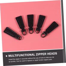 25 schwarze Reißverschluss-Zipper aus PU-Leder für Taschen und Kleidung, universeller abnehmbarer Reißverschluss
