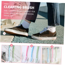 Brosse de nettoyage de chaussures en plastique, lot de 4, manche long, brosses de lavage pour la maison