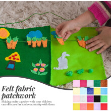 20Pcs DIY Colored Non-Woven Felt Sheets 30X30Cm Multi-Color Patchwork Fabric