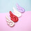 100Pcs Assorted Color Wing Charm Colorful Wing Appliques-Orange 5
