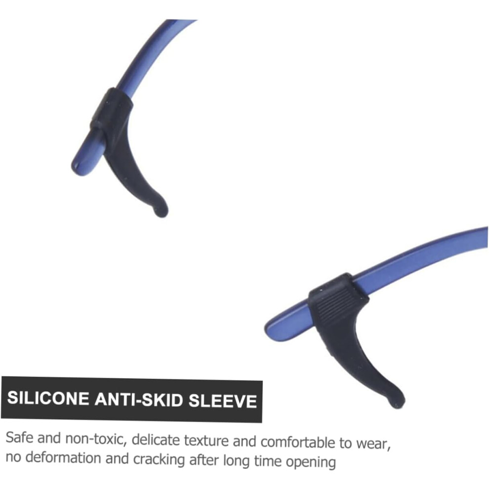 Hkhbjs 20Pairs Glasses Fixators Silicone Ear Hooks Eyeglass Parts Non-Slip Eyeglass Holders