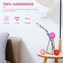Decoratieve rotan kunststoffen handwerkartikelen, 20 stuks hangende accessoires, sterk en gemakkelijk te gebruiken, willekeurige kleur.
