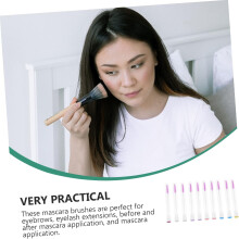 20 tubos de pestañas con forma de diamante, máscara de pestañas y pinceles de maquillaje para cejas.
