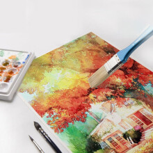 20 Blatt 300 g/m² kaltgepresstes Aquarellpapier, Zeichenblock mit feiner Textur