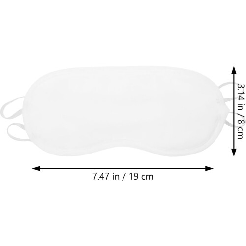 Disposable Sleeping Eye Masks 20pcs Set White Polyester Silk-like Soft Eye Covers