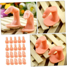 20 Stück Nagelkunst-Übungsfinger für Maniküre und Pediküre