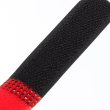 25 correas elásticas rojas con cierre de velcro para fijar carga, 20x300 mm, bandas de sujeción para colchonetas.
