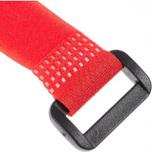25 Stück rote elastische Klett-Befestigungsgurte 20x300mm Spanngurte für Matten