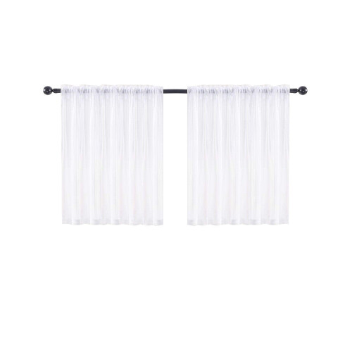 Kchsji Semi-Transparent Short Curtains Lightweight Sheer 1