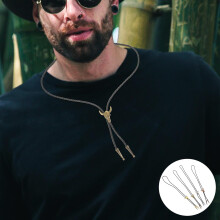 4er-Pack Cowboy-Retro-Bolo-Krawatten im Western-Stil mit Bullenkopf-Motiv für Herren, Vintage-Halsbekleidung für Hochzeiten und festliche Anlässe