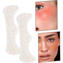 20 pegatinas de pecas fáciles de aplicar para el rostro, parches de maquillaje de pecas naturales con purpurina