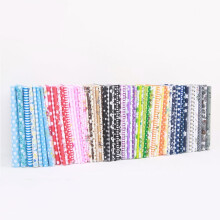 28-teiliges Patchwork-Baumwollstoff-Set für handgefertigte DIY-Accessoires, Farben: Kaffee und Schwarz