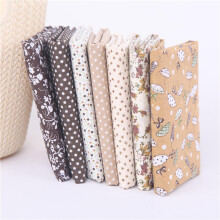 28-teiliges Patchwork-Baumwollstoff-Set für handgefertigte DIY-Accessoires, Farben: Kaffee und Schwarz