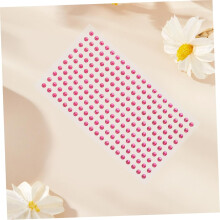 20pcs Acrylic Diamond Stickers Round Flat Back Rhinestones for Face Hair Nail Crafts Self-Adhesive Plastic Gems