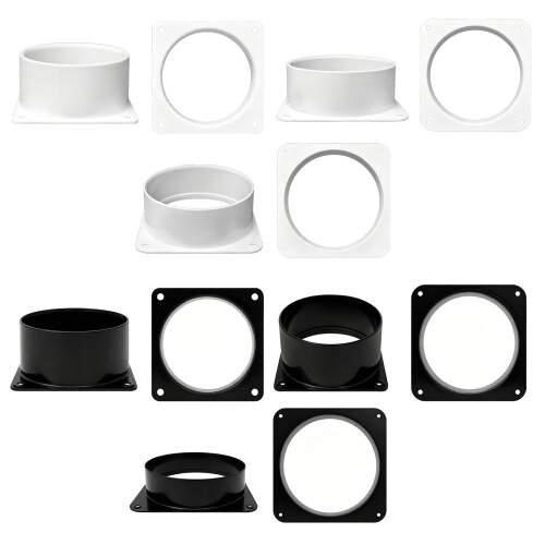 Professional PVC Air Vent Flange Joint Plastic Wall-White 3 1