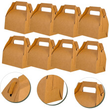 20 stuks kraftpapieren voedseldozen/afhaalverpakkingen, klein formaat