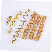 28pcs Acessórios de dreadlock Anel de metal jóias de cabelo para tranças Anéis de cabelo e algemas para penteados de dreadlock