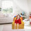Plush Foldable Kids Sofa Backrest Armchair Yellow 4