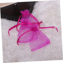 3er-Pack rosafarbene Organzabeutel mit Kordelzug, ideal als Gastgeschenktüten für Hochzeiten, Schmuckbeutel, Partygeschenke und andere Anlässe.