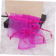 3 bolsitas de organza rosadas con cordón para regalos de boda, bolsitas para joyas, regalos de fiesta y ocasiones especiales.