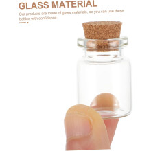 30 stk. mini-glasskrukker med korklokk til ønskeflasker, babyhår- og tannflasker, dekorative drivflasker