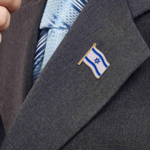 Ensemble de 3 broches drapeau d'Israël, épingles à vêtements avec motif drapeau pour décorations de fête et accessoires de costume