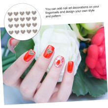 20pcs Heart Shaped Nail Gems and Charms Rhinestone Nail Sticker Shiny for DIY Crafts and Makeup