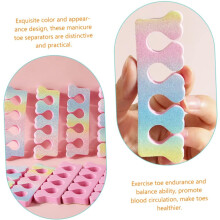 30 Stück Zehenspreizer für Nagelkunst, herzförmig, rosa Farbverlauf, aus EVA-Material, für Maniküre und Pediküre