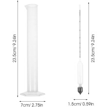 Tubo medidor reutilizable para uso doméstico, cilindro graduado de 100 ml, plástico.