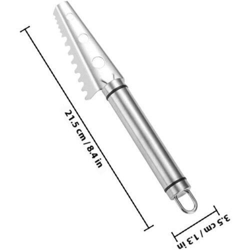 2pcs Fish Descaling Tool Fish Cleaning Tool Stainless Steel Ergonomic Handle Efficient Scale Remover 1