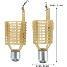 Set di 3 gabbie per esche da pesca con pesi in ferro da 20 g, 30 g e 40 g per la pesca alla carpa all'aperto e come supporto per esche artificiali.