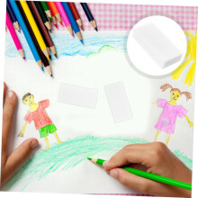 20pcs Small Erasers for Boys and Girls White Block Erasers for School Supplies for Pencil Sketching and Drawing Art