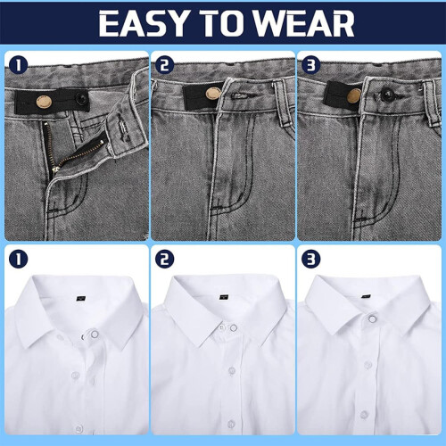 20Pcs Adjustable Pants Waist Extenders Elastic Jean Button Extender Set 2