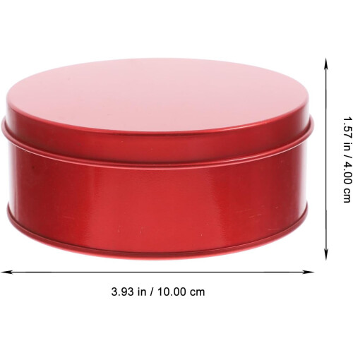 4pcs Boxes Party Cookie Boxes round Tinplate Storage Reusable Chic Design 1