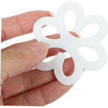 30 Stück blumenförmige BH-Rückenclips, unsichtbare, rutschfeste Trägerverschlüsse für Damen, Schwarz, Beige, Weiß