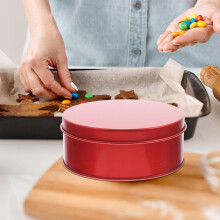 4 stk. esker til festkake, runde blikkbokser, gjenbrukbare, elegant design