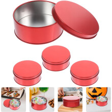 4er-Pack runde Party-Keksdosen aus Weißblech, wiederverwendbar, schickes Design