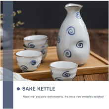 Tasse à saké de style japonais en céramique, peinte à la main, émaillée à haute température et réutilisable