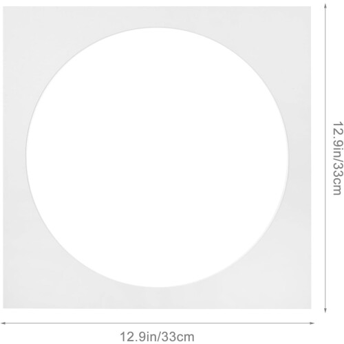 3Pcs Square Pre-Cut Picture Frame Mat Boards 33X33Cm with Round Inner Opening, Artwork Frame Mat 1