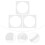 3Pcs Square Pre-Cut Picture Frame Mat Boards 33X33Cm with Round Inner Opening, Artwork Frame Mat 5