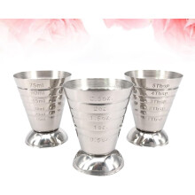 3er-Set Messbecher aus Edelstahl, 75 ml Fassungsvermögen, cleveres, konisches Design