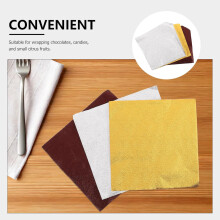 3er-Packung Aluminiumfolien-Papierförmchen, quadratische Folienverpackungen für Süßigkeiten, Dekoration, Zubehör für die Süßwarenherstellung