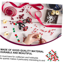 300 PCs Glitter Pom Poms para Artesanato 1,5 cm DIY Materiais artesanais para decorações de Natal e projetos de arte