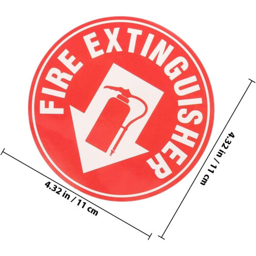 3Pcs 4,5 polegadas do extintor de incêndio sinal adesivos autocolantes impermeáveis UV protegidos decals 1