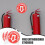 3Pcs 4,5 polegadas do extintor de incêndio sinal adesivos autocolantes impermeáveis UV protegidos decals 4